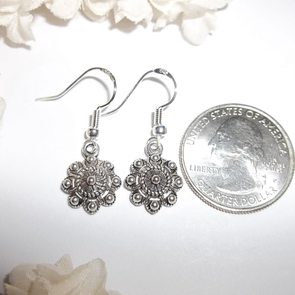 Small Silver Boho Earring Set Jewelry Women Minimalist Style Dangle Drop 1575 - Picture 2 of 9